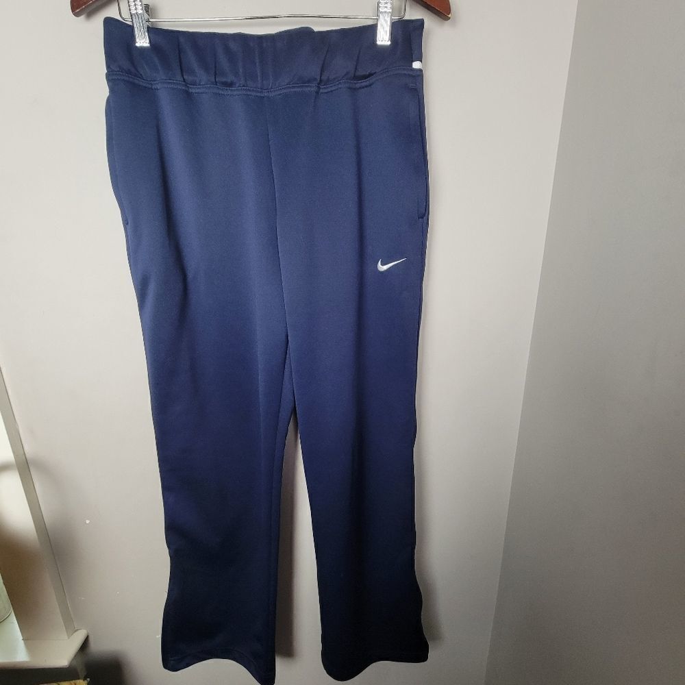 NIKE Navy Blue/White Team Avenger Knit Warm Up Training Pants